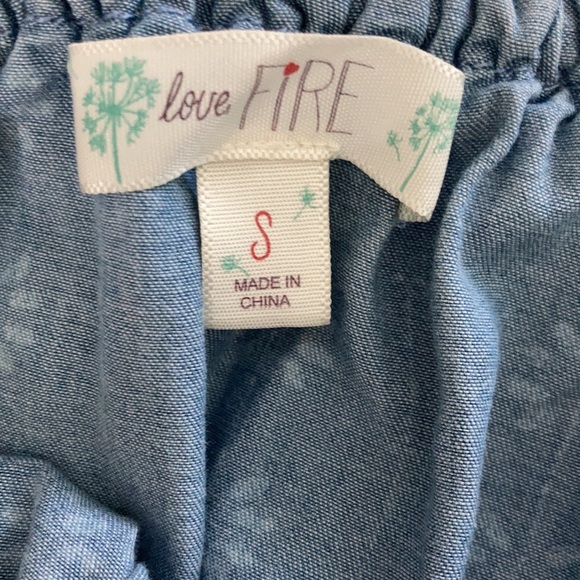 love, FIRE Off the Shoulder Denim Dress - Picture 5 of 8